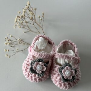 Crocheted Cotton Shoes 0-3 months