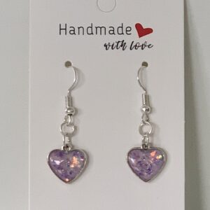 Handmade Resin Heart Earrings