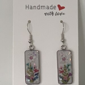 Handmade Resin Earrings Rectangle