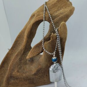 Fairy Bell Matte Blue Tiger Eye Necklace