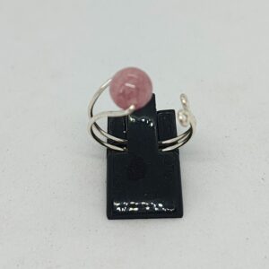 Adjustable Strawberry Quartz Ring